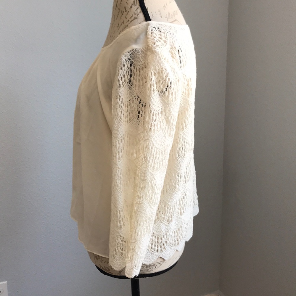 BCBGeneration Sheer Lace Top - Picture 5 of 8
